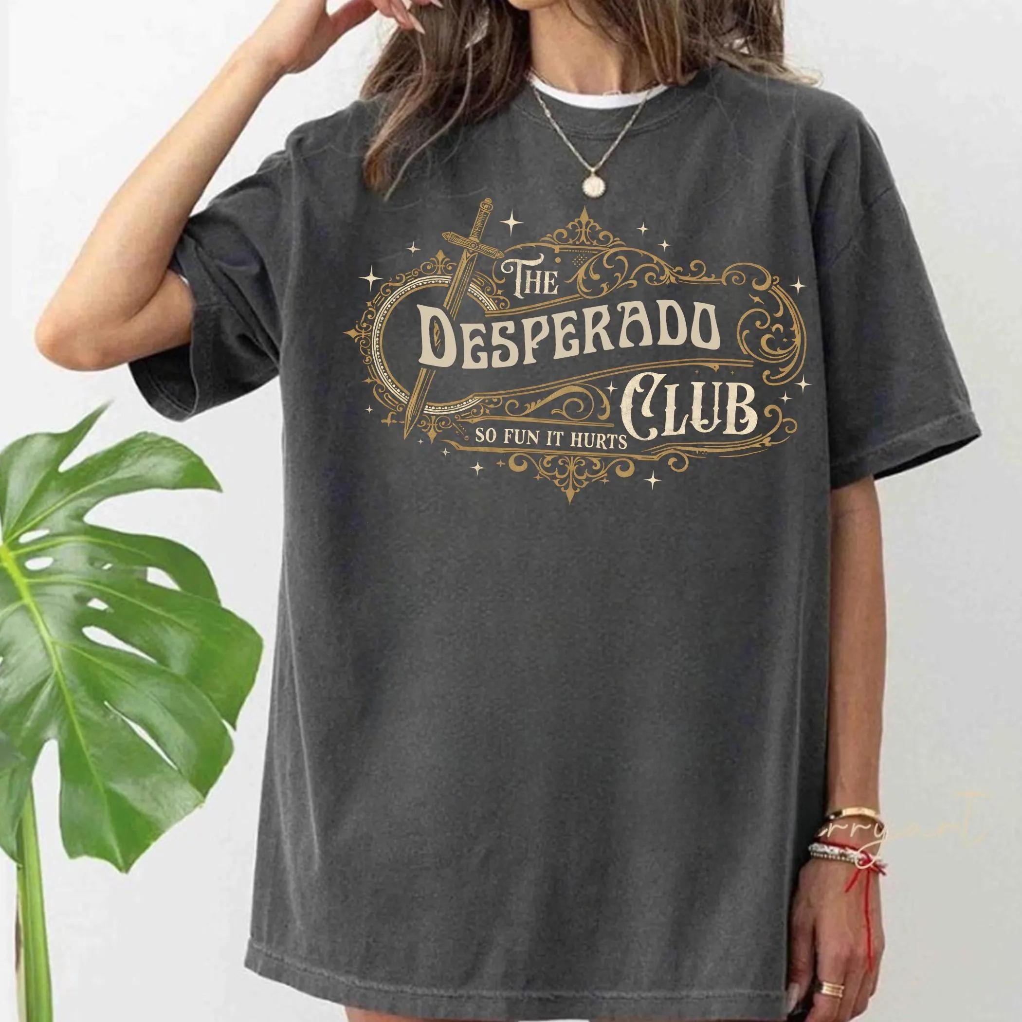 

2026 Summer Retro Womens Desperado Club TShirt Unisex Cotton and Breathable Short Sleeve Oversized Loose Casual S