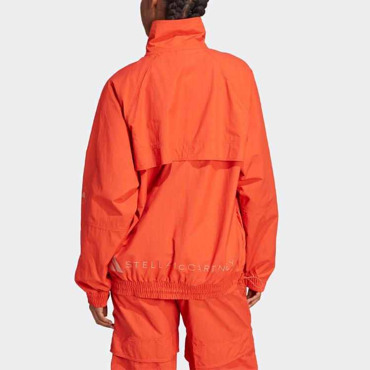 Adidas X Stella McCartney Solid Color Zip Collar Woven Jacket Women Jacket Bright-Chili-Red HS0035