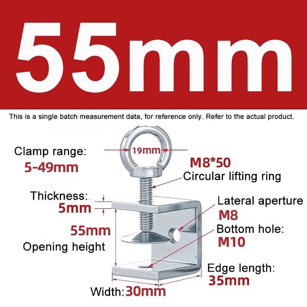 1Pcs Multiple Head Shapes U Clamp Galvanized Carbon Steel Clamping Device Durable C-Type Clip