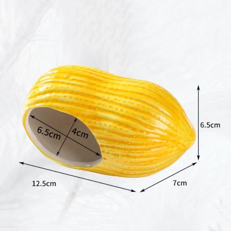 Neue kreative Form Nüsse Erdnüsse Entzückender Keramik-Hamsterkäfig: Kleines Haustierhaus & Nest, Ratten Hamster Spielzeug, Leicht zu reinigendes Zubehör