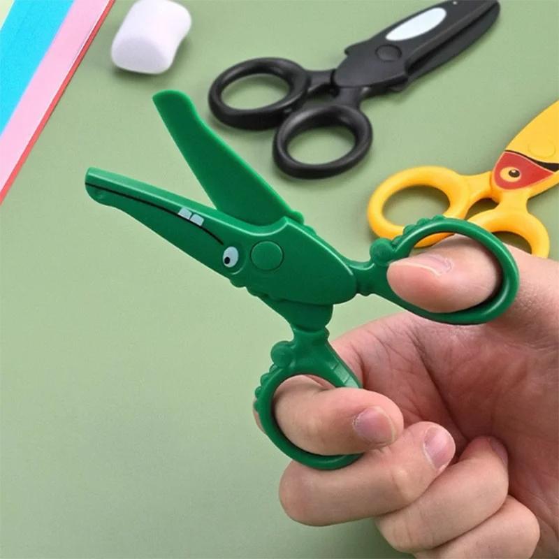 Children Handmade DIY Cute Preschool Training Scissors Children Safety Pre-School Scissor Art Craft Scissors Kids Paper Cutter