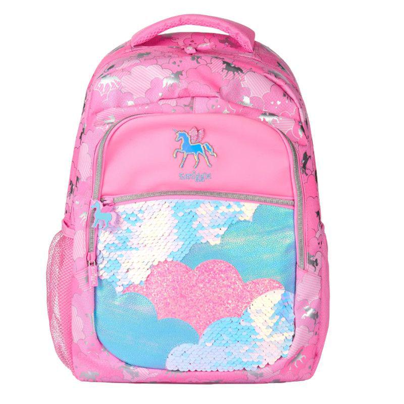 Smiggle Modrý Školní Batoh s Dvojitými Ramenními Popruhy pro 1.-6. třídu - Velký, Dekompresní, Multifunkční Batoh