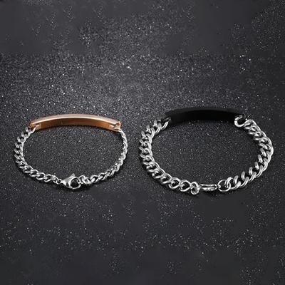 2Pcs/Set Couple Bracelet Alloy Lightweight for Dating
