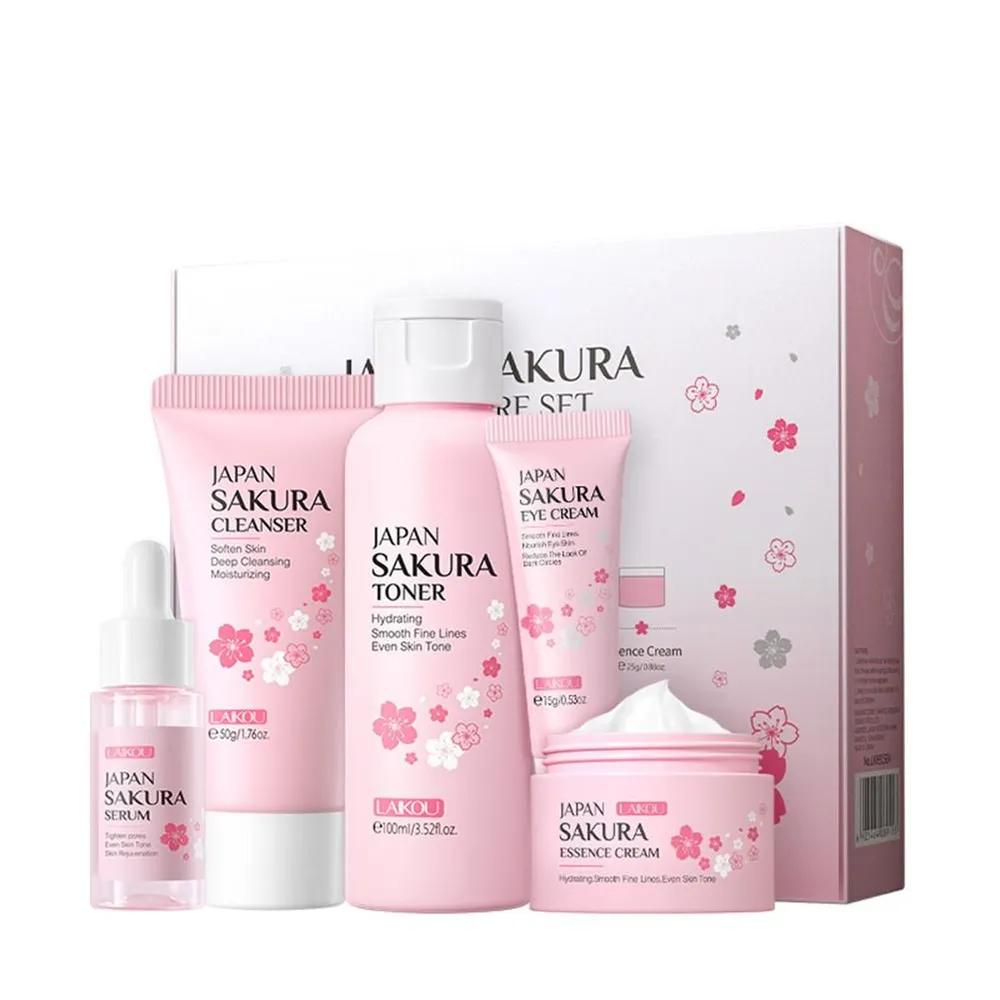 Sakura skin care set , skin care moisturizing and cosmetics five-piece set