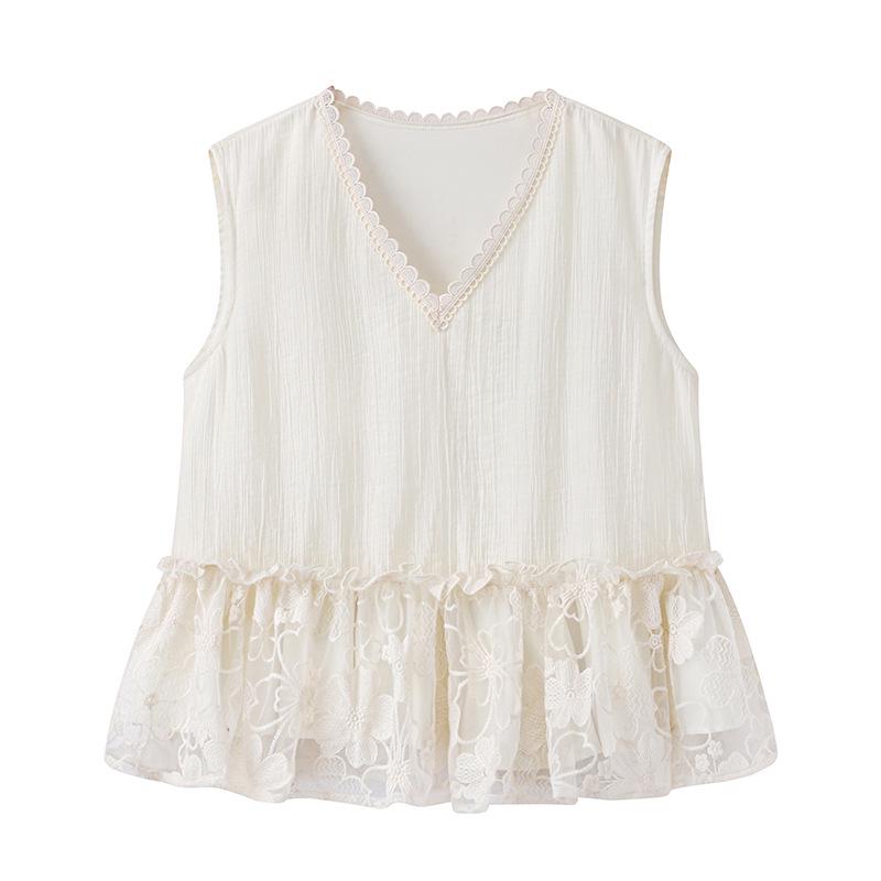 

Женский кружевной топ-камезоль и юбка, пляжный костюм-двойка - Новинка Весна/Лето 2025 Large