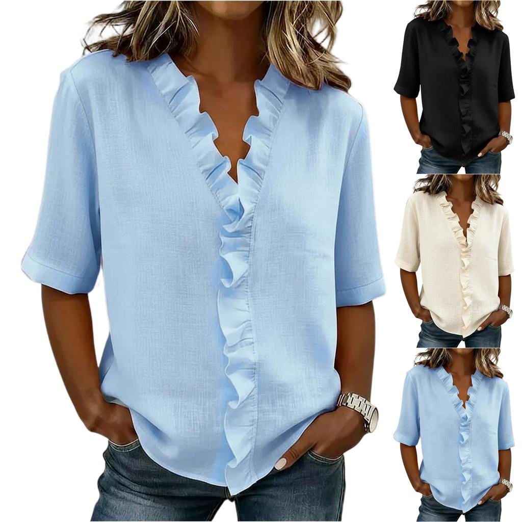 Women's Blouse Fashionable and Casual T-shirt Top