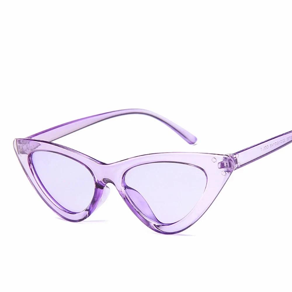 Vintage Cateye Sunglasses Women Retro Small Cat Eye Sun Glasses Designer Colorful Eyewear For Female Oculos De Sol
