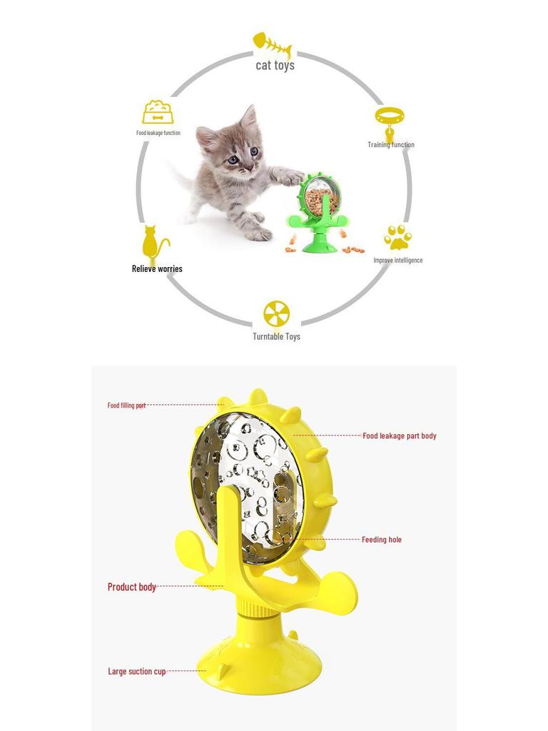 Pet Supplies: Bestseller Puppy Toys & Cat Teasing Slow Feeder Windmill Turntable
