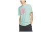 T Shirts Men's Green Crew Neck Moderate Straight Fit BQ1266-336