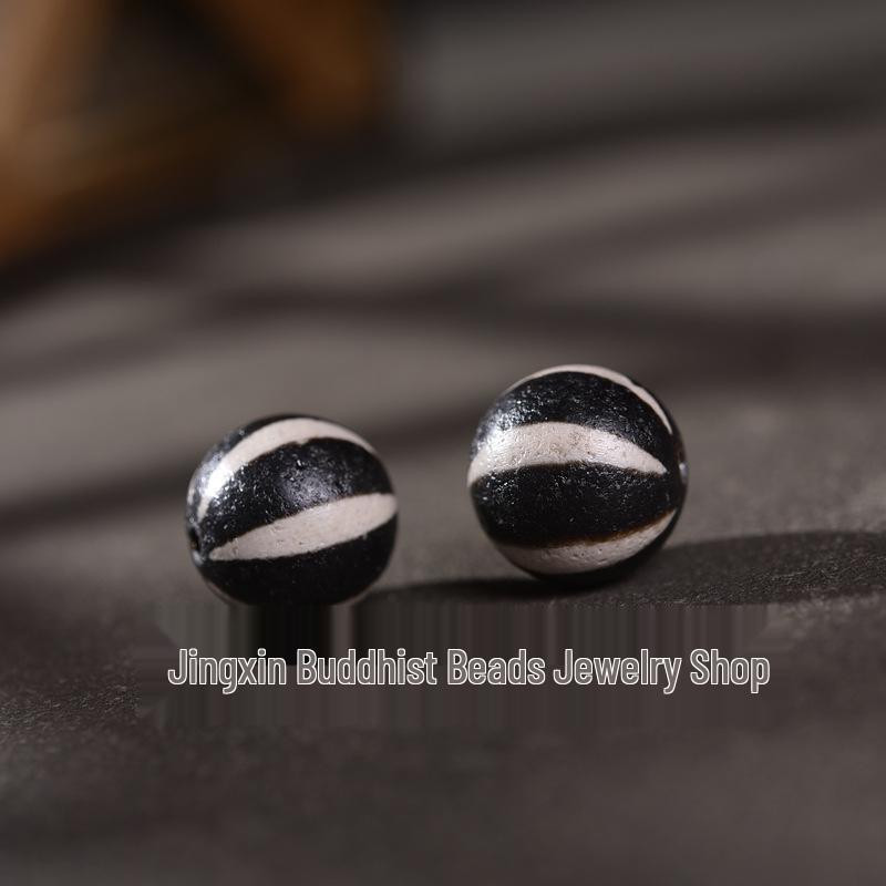 Natural Agate Watermelon Dzi Loose Beads: DIY Jewelry Spacer & Round Bead Accessories