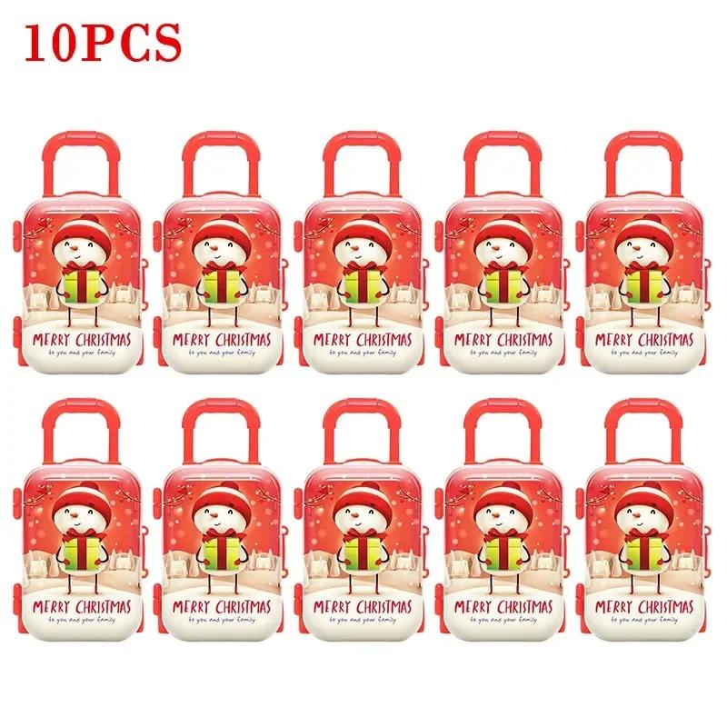 30PCS Doll Travel Suitcase Mini Size Carry-on Trolley Case Simulation Luggage Doll Accessories Christmas Candy Box Plastic