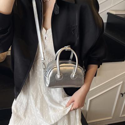 Summer Korean Version of Fashion Portable Small Bag Women 2025 New Simple Small Square Bag Versatile Bowling Messenger Bag
