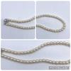 High-Luster Akoya Pearl Necklace Genuine Jewelry Pink Beige Approx. 38 Cm / Approx. 7.0 Mm–8.0 Mm / 32.6 G Silver Hardware