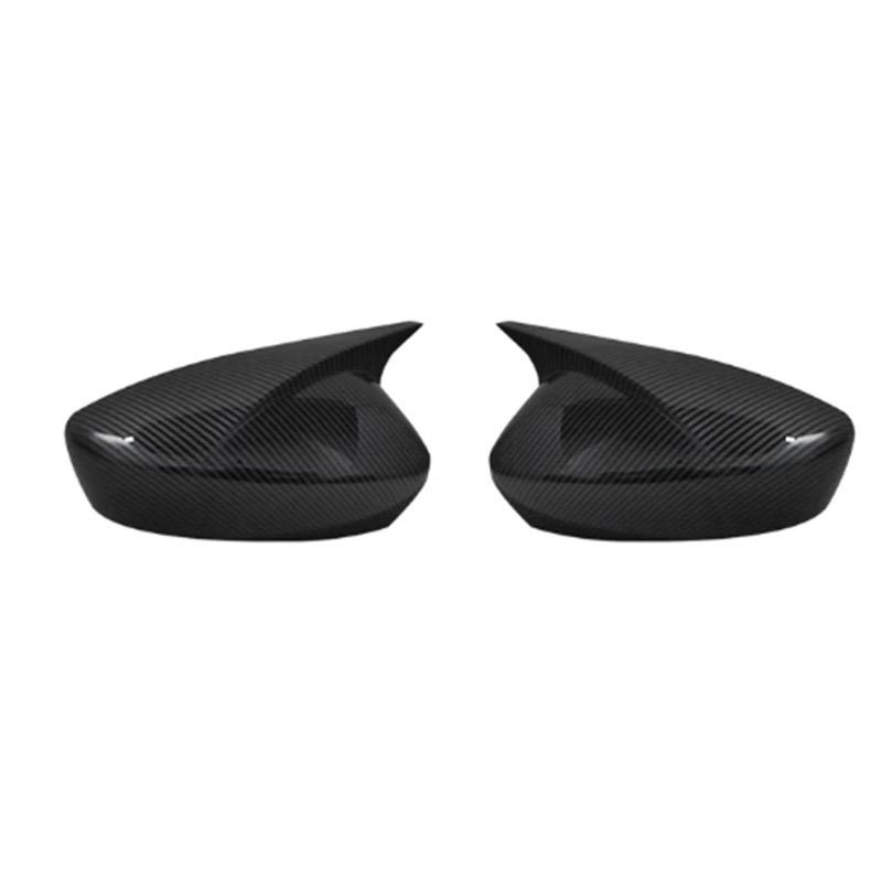 Car Rearview Side Mirror Cover For Mazda 6 Atenza 2018 2019 2020-2023 Wing Cap Exterior Door Housing Shell Trim ABS Carbon/Black