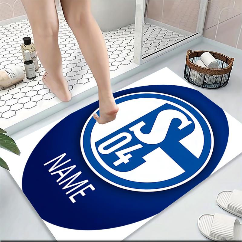Custom Name Schalke Team Crest Carpet Rug Customizable Soft Washable Anti-Slip Home Living Room Sofa Mats Personalized Rug. 0909230