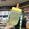 300ml Cute Straw Cup Water Bottle Transparent Juice Drinking Suitable for Adult Girls