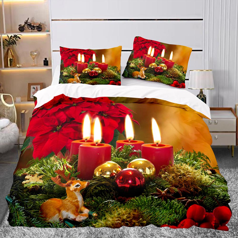 Рождественский подарок с узором пододеяльник комплект постельного белья для детей — фото 17