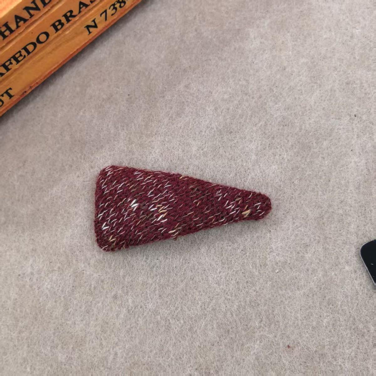 

French Retro Woolen Triangle Bangs Clip - Autumn Winter Fashion