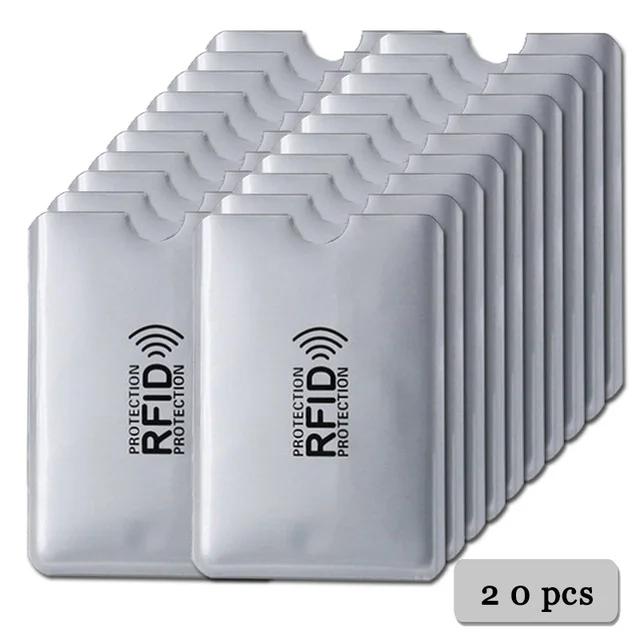 5~20Pcs Anti-Scan Card Sleeve Anti-magnetic Anti-theft Anti RFID/NFC scanning Aluminium Foil Safty Bank Card ID Card Card Holder
