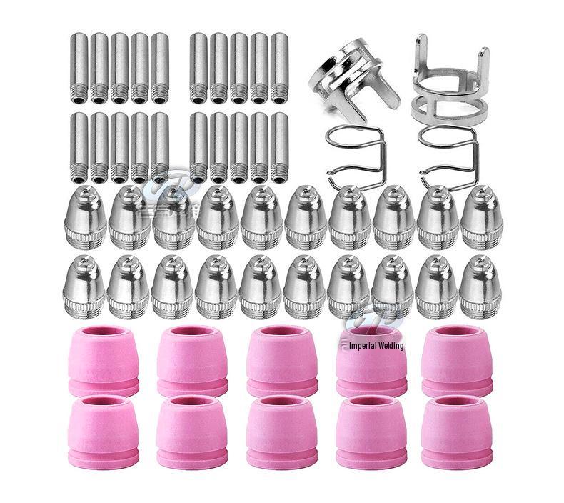 54-Piece AG60 Plasma Cutting Torch Set with SG55/AG60 Electrode Nozzle