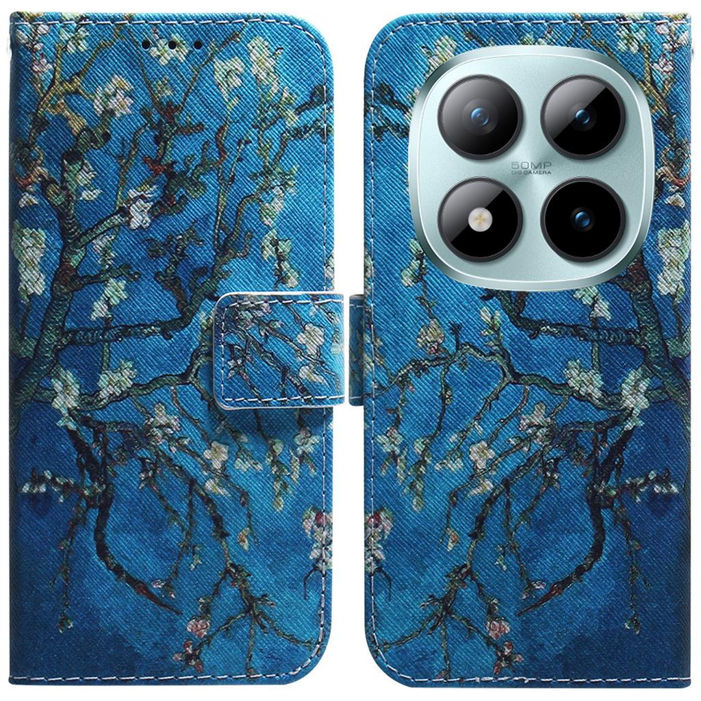 Dla Xiaomi Redmi Note 15 Pro 5G (Światowy) Etui portfelowe z nadrukiem wzoru, skórzane etui na telefon