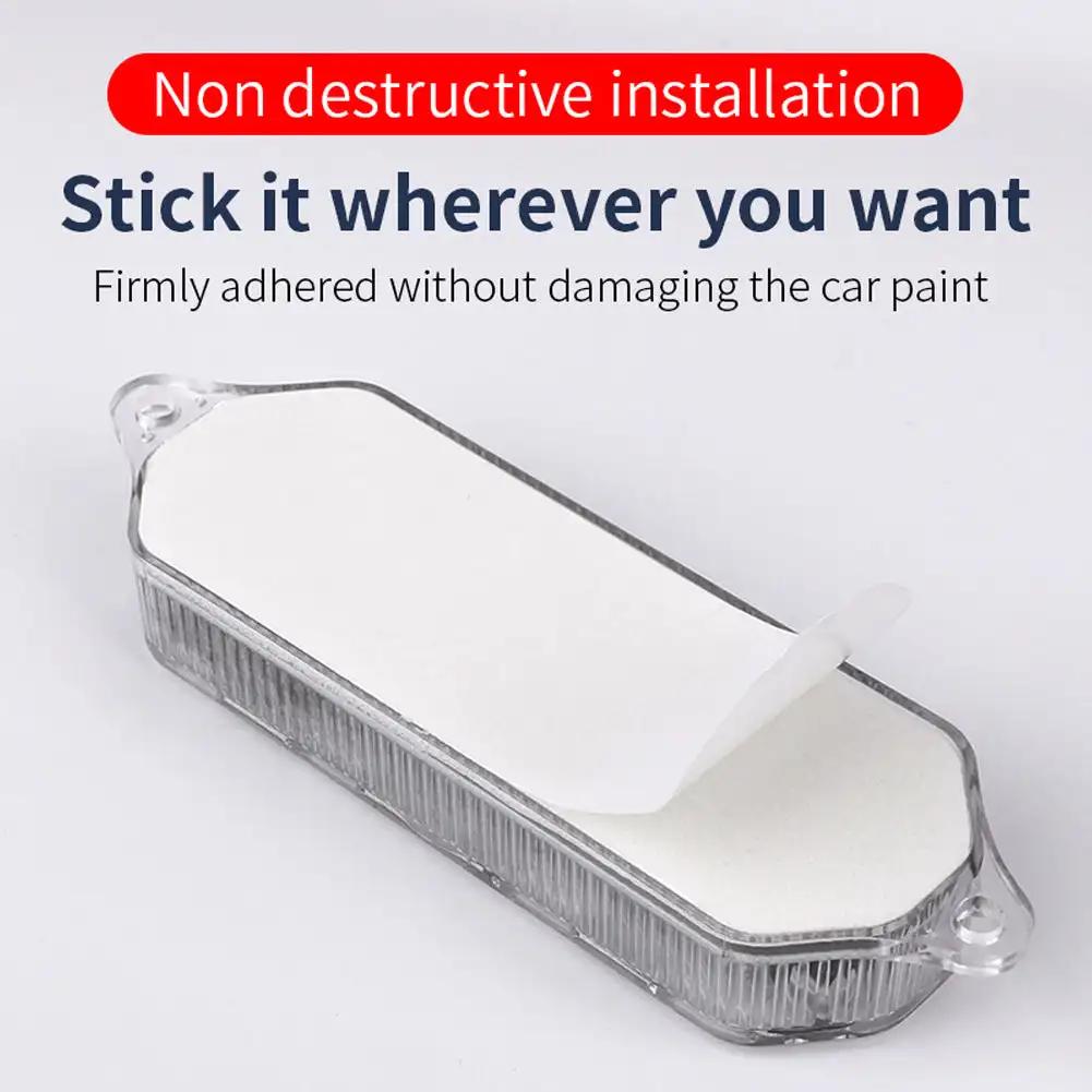 Mortorcycle Car LED Warning Light Solar Power Night Ride Tail Indicator Light Strobe Light for Motorcycle Vehicle Bicycle