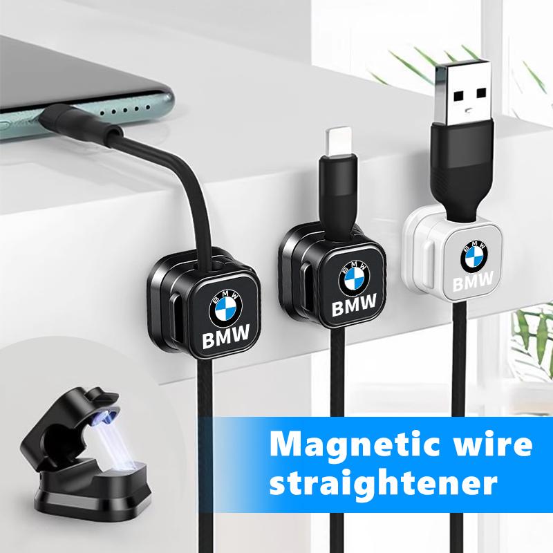 ADZW9 Magnetic Charging Cable Holder Adhesive Wire Keeper Cord Organizer For BMW Performance X1 M3 M6 F01 F02 E34 E36 E60 F10 F20 X6