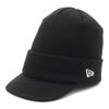 New Era Free Visor Knit Short Hat, Solid Black