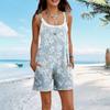 Rompers For Women Summer Casual Sleeveless Overall Comfy Loose Spaghetti Strap Romper Fashion Jumpsuit With Pockets