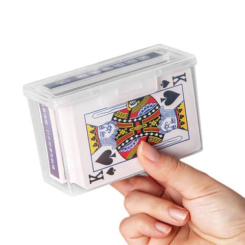Clear Plastic Playing Card Case Holder Empty Playing Cards Storage Box Game Card Organizer Business Trading Cards