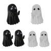 Light-Up Ghost Figurine Halloween Middle Finger Ghost Decoration Lighted Flip-off Ghost Ornament for Party Mantel Shelf Tabletop
