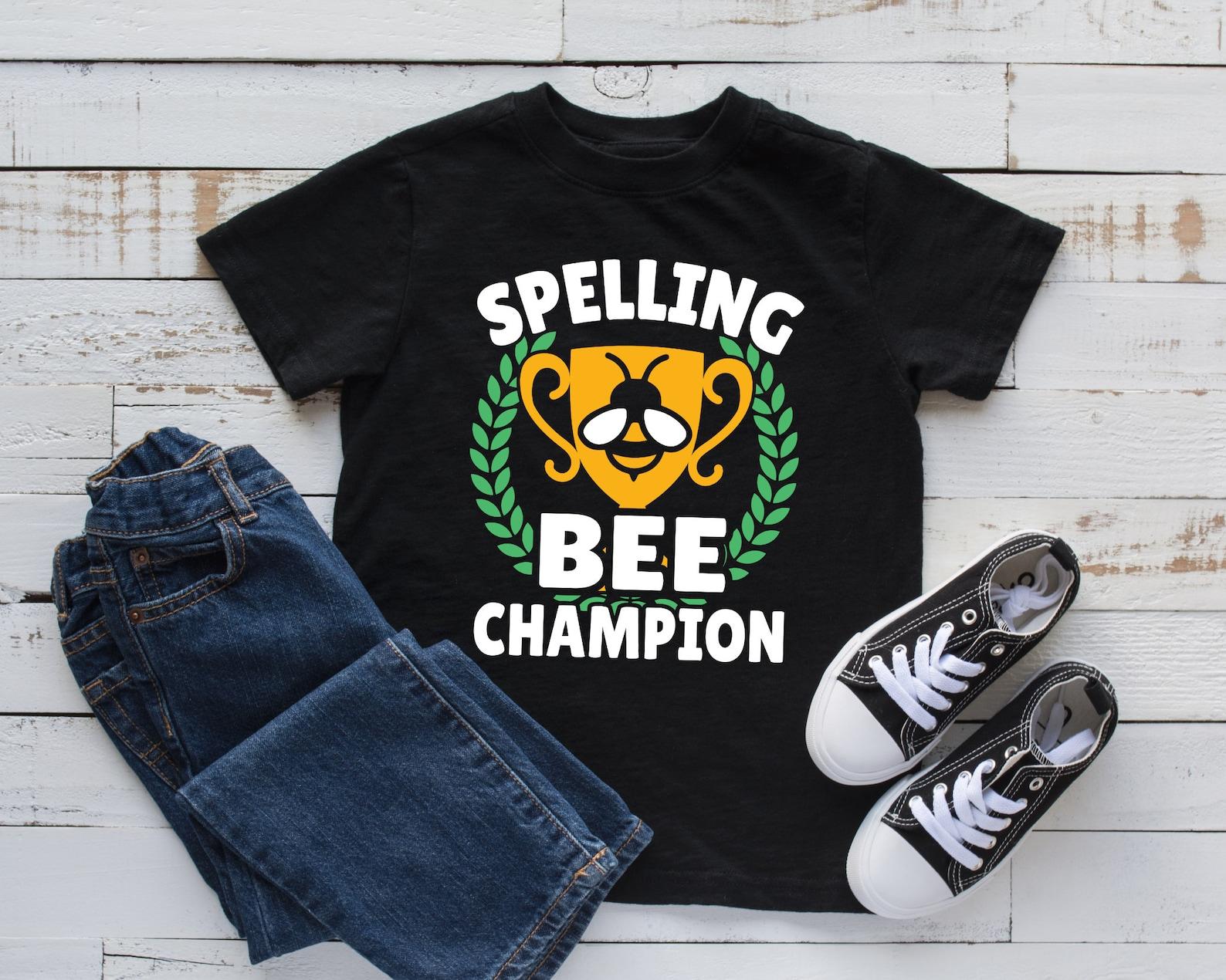 Spelling Bee Champion T-Shirt, Spelling Bee Champ, Kids T-shirt, Tank Top, T-shirt, T-shirt,T-shirt, Kids Tee Apparel Gift S