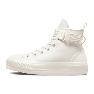 Chuck Taylor All Star Platform Yürüyüş Yüksek Vintage Beyaz Kadın Spor Ayakkabıları Egret A04270C