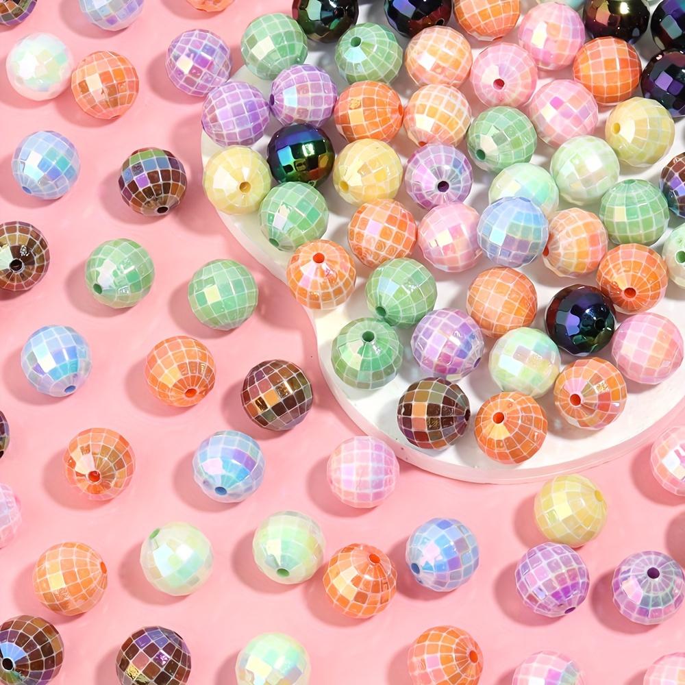 10Pcs 16Mm Earth Shaped Round Beads Disco Ball Beads For Jewelry Making Diy Necklace Earrings Phone Chain Beaded Pen Accessories