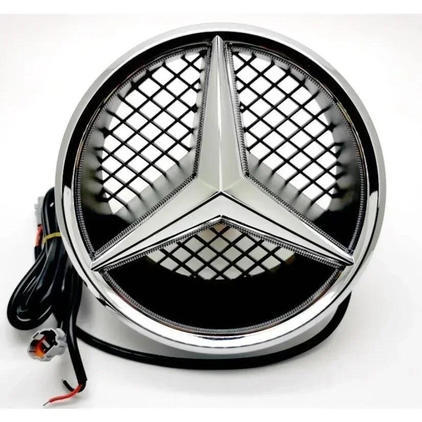 Car Front Grilled Star Emblem LED Illuminated Logo White Blue Red Ligh for Mercedes Benz W166 X205 GLS350 400 500 550 AMG/GLS63