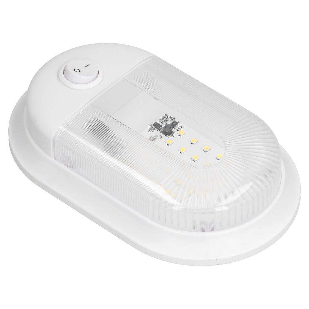 På Av-brytare 360lm Ljusstyrka LED Husbils Tak Kupol Ljus Vitt Ljus Aluminiumplatta Tak Kupol Ljus Husbils Belysning Husbilar