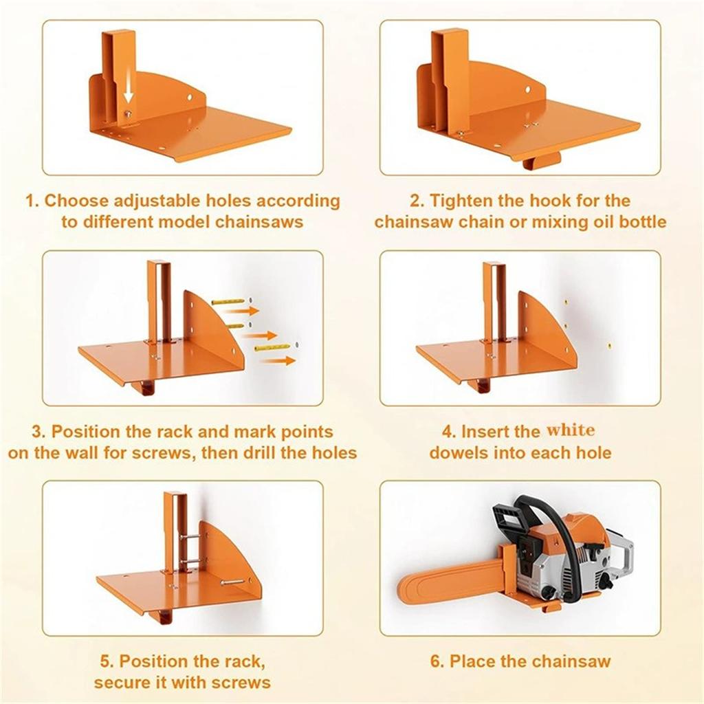 Chainsaw Holder, Chainsaw Wall Mount for  MS250, MS251, MS170, MS171, MS172 Heavy Duty Chainsaw Rack Garage Storage Holder Chain Saw Display