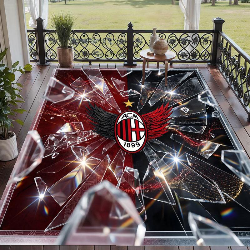 Soft Floor Carpet AC Milan Pattern Area Rug Decorative Mat For Home Room Decoration