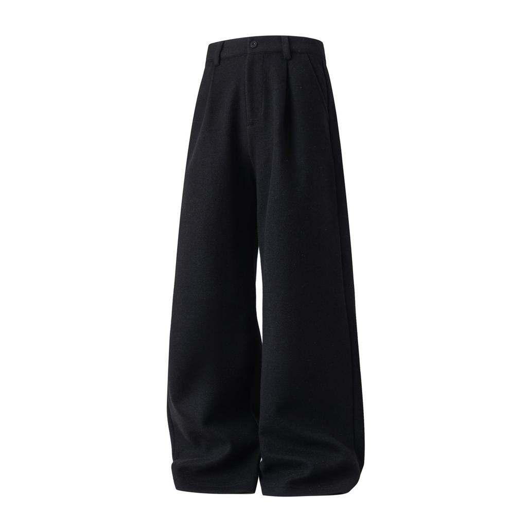 Textured Thickened Loose Casual Pants Men's Autumn Heavy Woolen Pants Trendy Brand Versatile Texture Pleated Long Pants