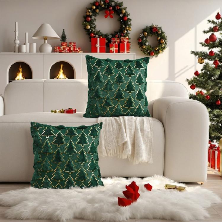 Multipurpose Christmas Pillow Cover Christmas Element Throw Pillows Cover for Home Room Sofa Couch Decoration
