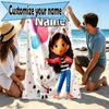 Custom Name Personalized Gabby's Dollhouse Print Beach Towel, for Trip Camping Beach Party Home Decor, Birthday Gift for Family & Friends