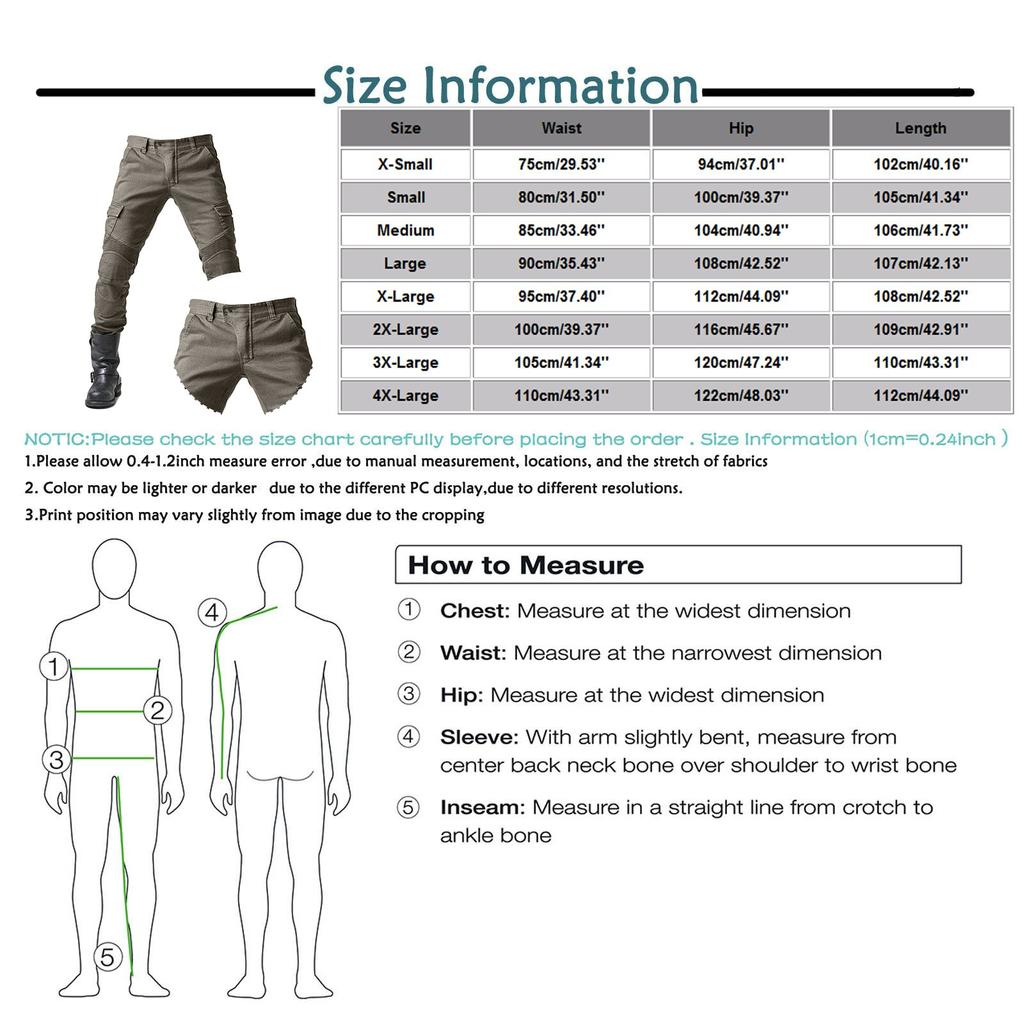 Motorcycle Protective Trousers Men's Motorcycle Jeans Breathable Wear-Resistant With 2 Pairs Of Hip And Knee Protectors Removable Pads