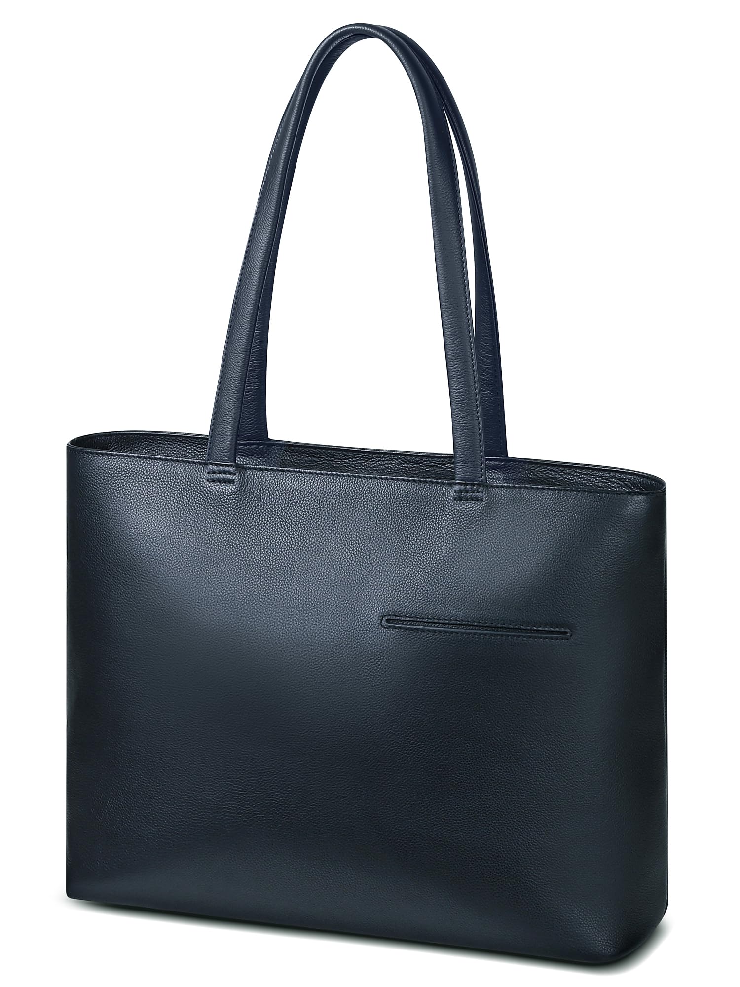 Мужская темно-синяя сумка-тоут Mura из усадочной кожи со карманом для смартфона