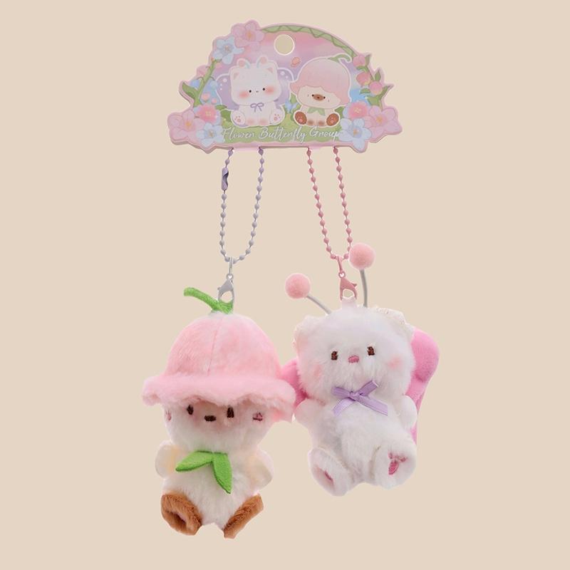 Kawaii Waldtier Plüschtier Niedliche Puppe Anhänger Sammlung Mit Biene Kaninchen Und Schmetterling Für Teenager Zubehör