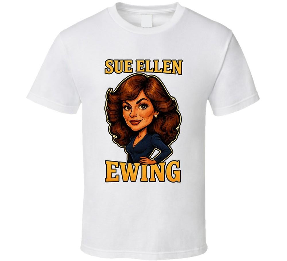 Sue Ellen Ewing Dallas Tv Series Caricature Fan T Shirt