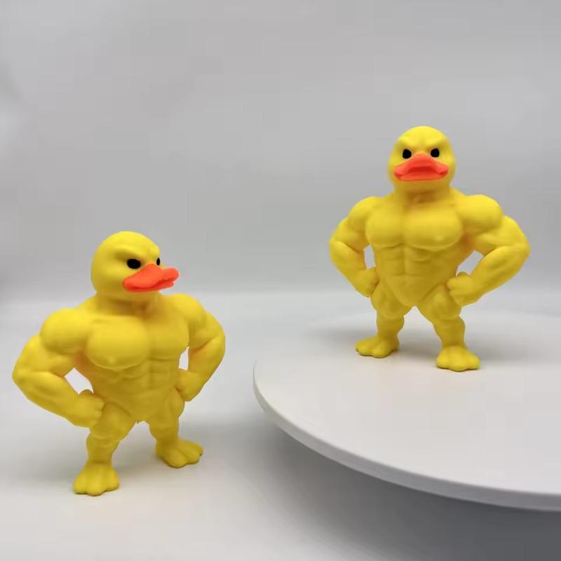Duck Statue 3D Printed Muscle - Novel Home Living Room Desktop Decoration, Ideal Christmas Halloween Gift for Muscular Men