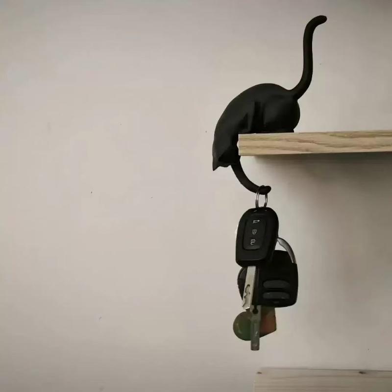 These Adorable Cat-Shaped Hooks Are Versatile And Perfect As Keychains For The Entryway Or As Living Room Decorations