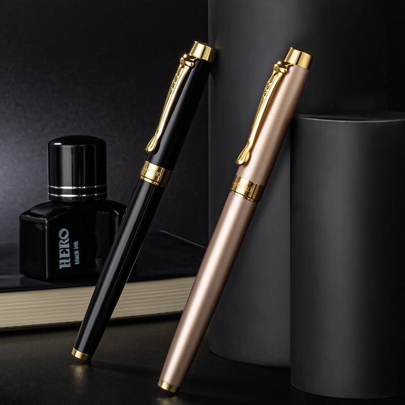 Hero Fountain Pen Gift Box [Shaohua Series] Fountain Pen/Ballpoint/Art Business High-End Holiday Gift Ink Set Black
