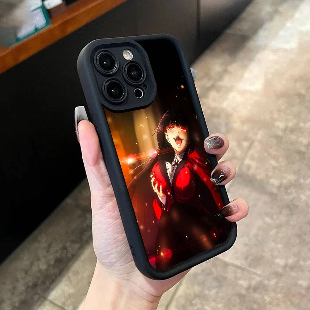 Yumeko Jabami K-Kakegurui Phone Case For iPhone 17,16,15,14,13,12,11,Pro,Max,Plus,X,XS,SE4,E,Mini Black Thickened border Case