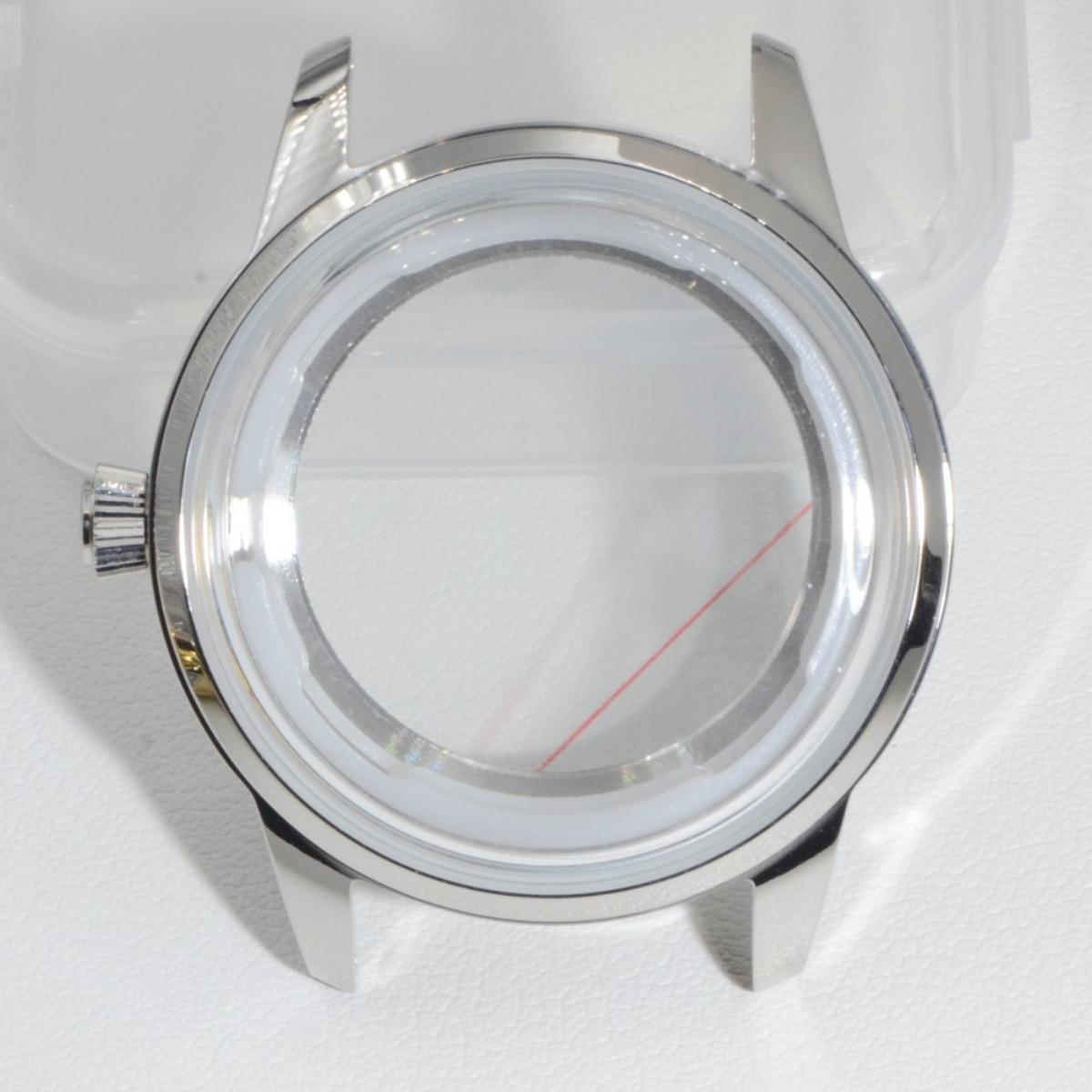 

Корпус 40 мм NH35 Корпус для часов «Коктейль» Сапфировый корпус для часов Мод для часов NH35 NH38 Аксессуары для часов серебряный